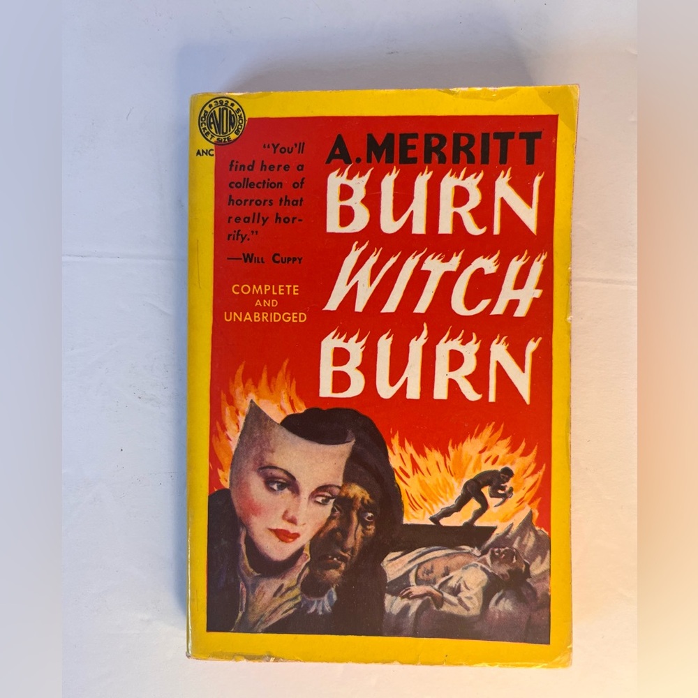 1942 Burn‎ Witch Burn by A Merritt Paperback Murder Mystery Horror